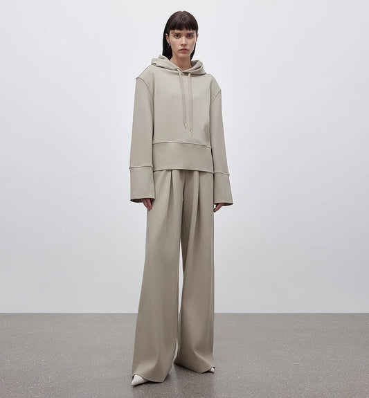 "Time Travel" Short Hooded Sweatshirt and Pants Set