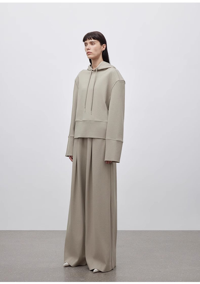 "Time Travel" Short Hooded Sweatshirt and Pants Set