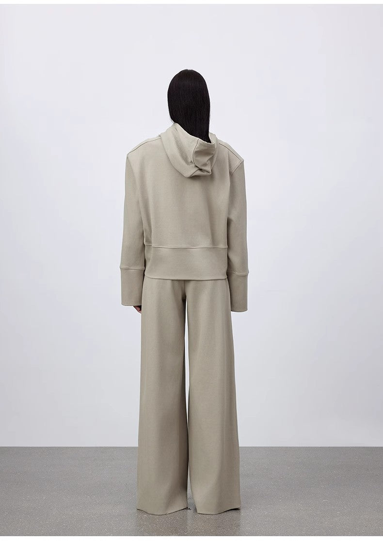 "Time Travel" Short Hooded Sweatshirt and Pants Set