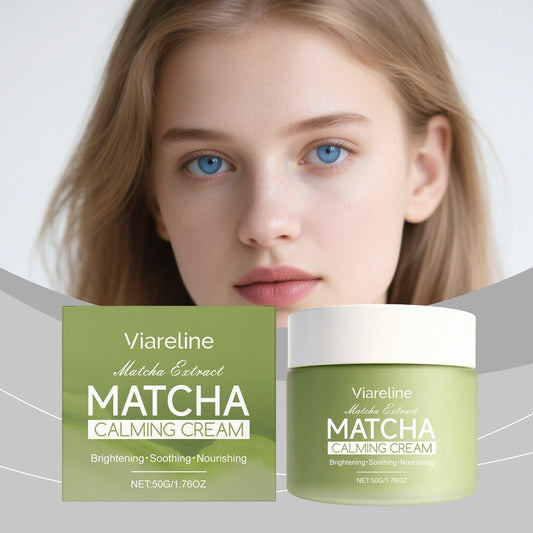 Matcha extract face cream: Nourishes dry skin, smooth texture,