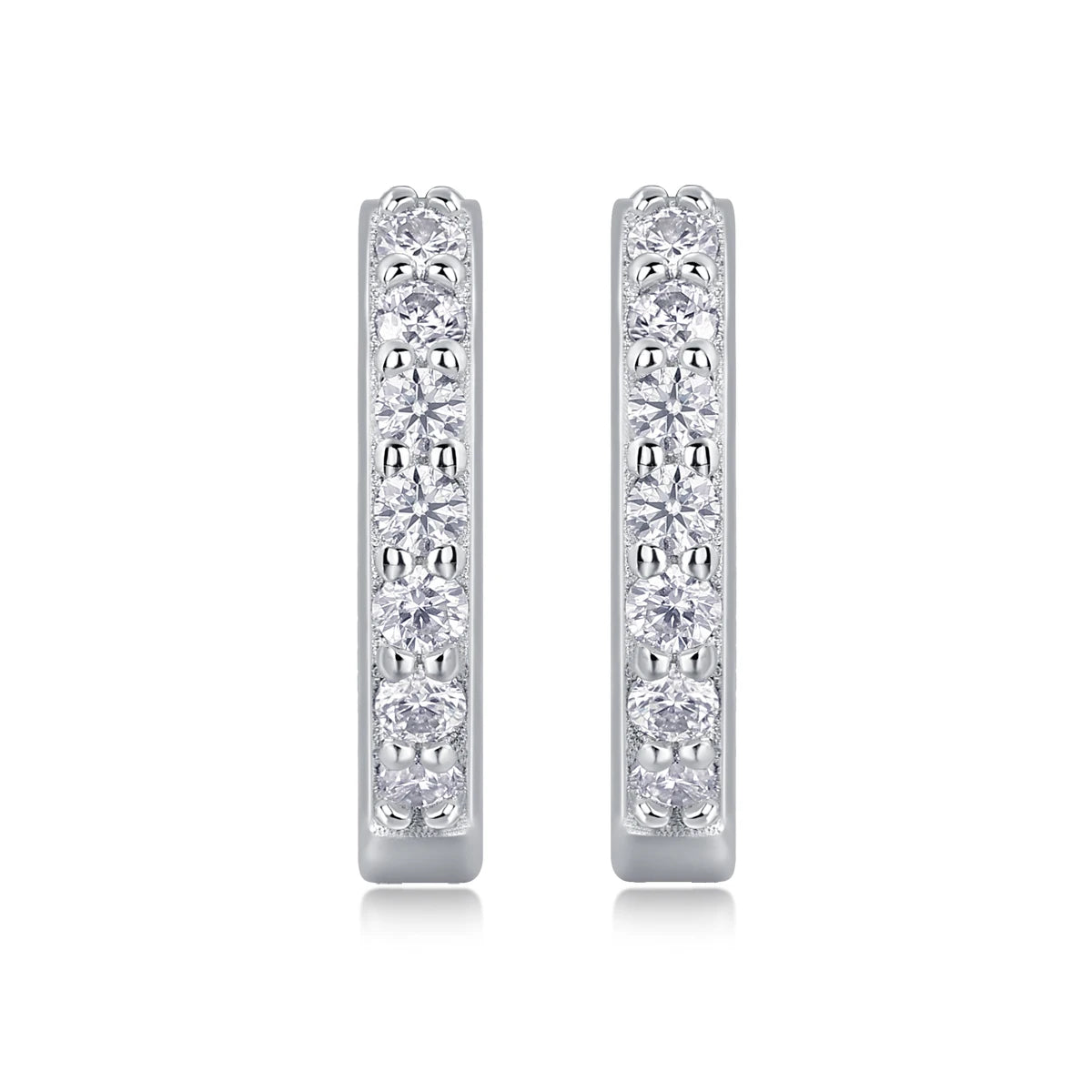 1pair Moissanite Earrings Hoop Style 925 Sterling Silver 18K Gold Plated Classic Jewelry for Women Comes with GRA Certificate